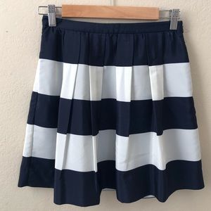 J. Crew Navy and White Stripped Skirt